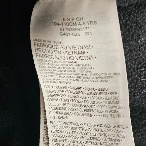 Nike Puffer Jacket Youth Small 4-5 Black Green Camouflage Kids Hoodie Vest Coat - Picture 4 of 10